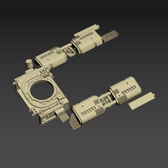 Greeblie Set for Studio Scale Y-Wing - Back Section - Bottom Parts