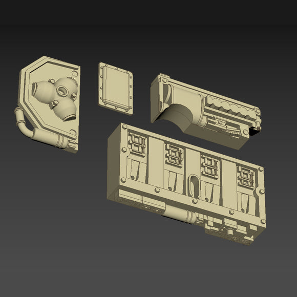 Greeblie Set for Studio Scale Y-Wing - Back Section - Starboard Parts