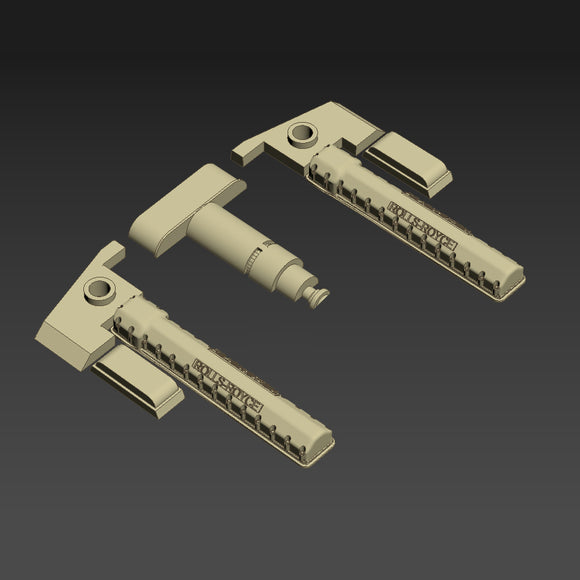 Greeblie Set for Studio Scale Y-Wing - Middle Section - Bottom Parts