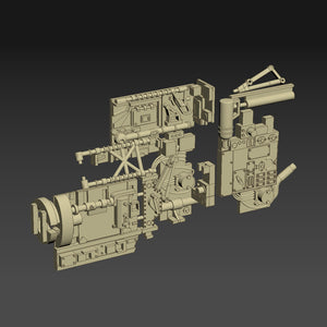 Greeblie Set for Studio Scale Y-Wing - Middle Section - Starboard Parts